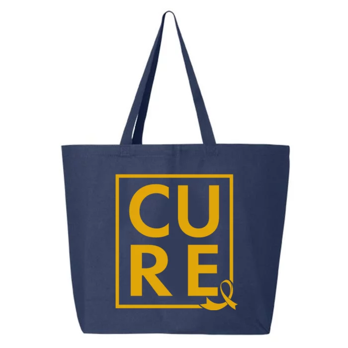 CURE Childhood Cancer Awareness Yellow Gold Ribbon 25L Jumbo Tote