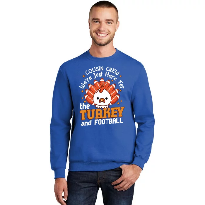 Cousin Crew Cute Turkey Football Feathers Happy Thanksgiving Gift Sweatshirt