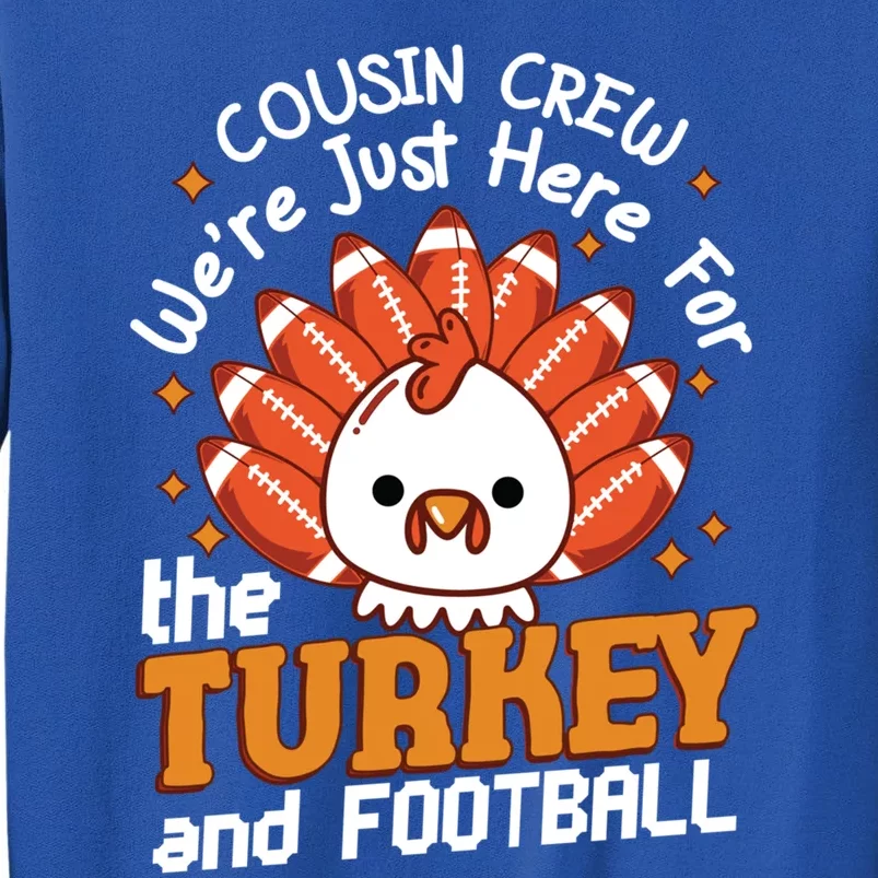 Cousin Crew Cute Turkey Football Feathers Happy Thanksgiving Gift Sweatshirt