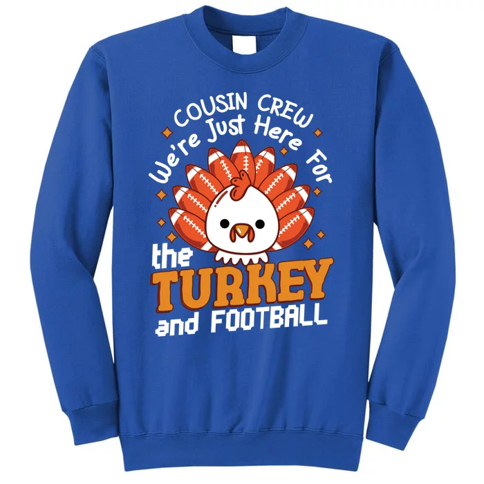 Cousin Crew Cute Turkey Football Feathers Happy Thanksgiving Gift Sweatshirt