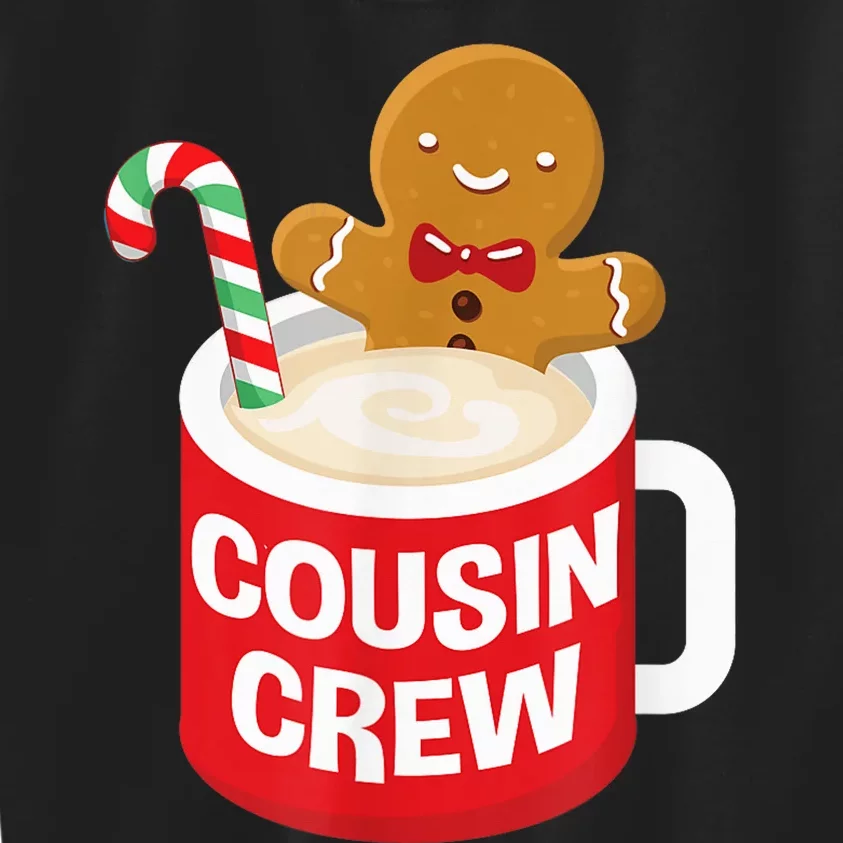 Cousin Crew Christmas PJs Shirt Gingerbread Man Kids Sweatshirt