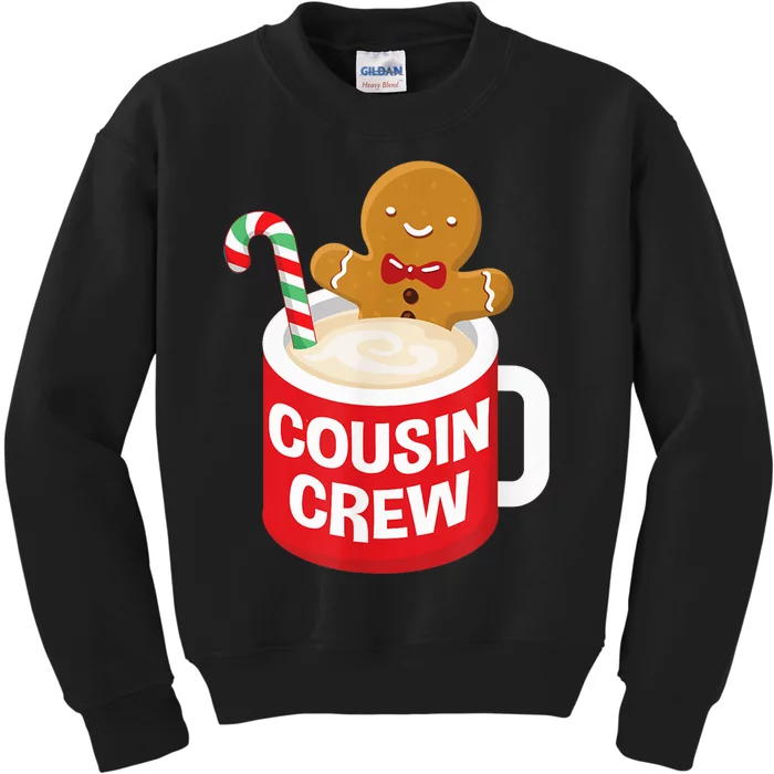 Cousin Crew Christmas PJs Shirt Gingerbread Man Kids Sweatshirt