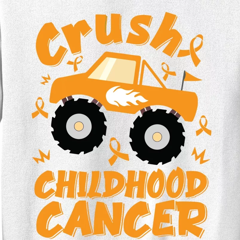 Crush Childhood Cancer Awareness Monster Truck & Gold Ribbon Sweatshirt