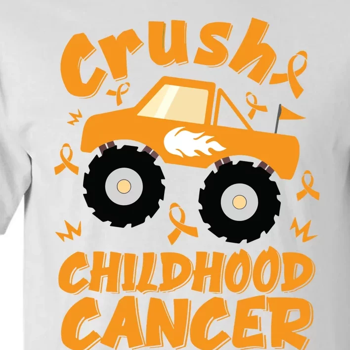 Crush Childhood Cancer Awareness Monster Truck & Gold Ribbon Tall T-Shirt