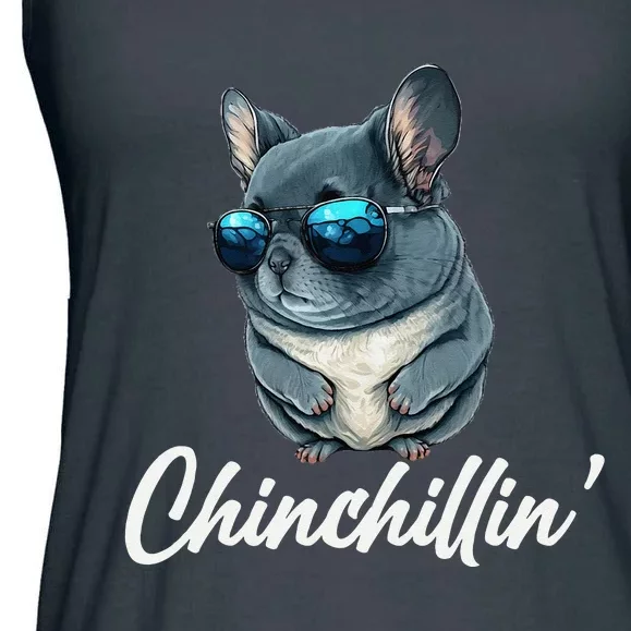 Chinchilla Chinchillin Chinchilla Lovers Funny Ladies Essential Flowy Tank