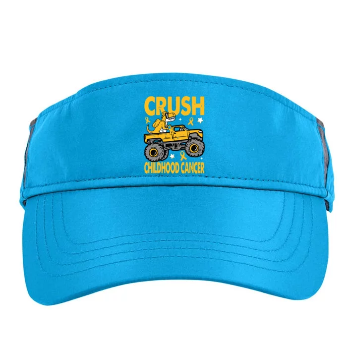 Crush Childhood Cancer Awareness Monster Truck Dinosaur Adult Drive Performance Visor