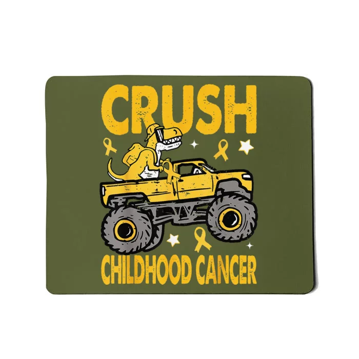 Crush Childhood Cancer Awareness Monster Truck Dinosaur Mousepad