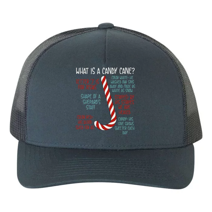 Candy Cane Christmas Christian Sayings Believe Faith God Yupoong Adult 5-Panel Trucker Hat