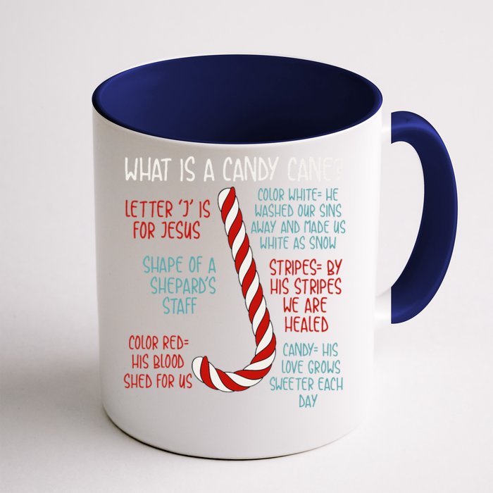 Candy Cane Christmas Christian Sayings Believe Faith God Front & Back Coffee Mug