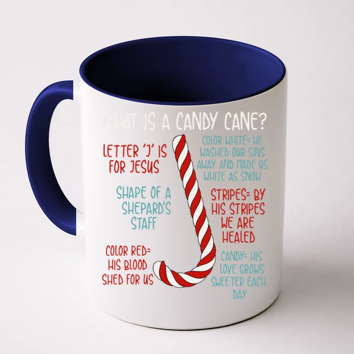 Candy Cane Christmas Christian Sayings Believe Faith God Front & Back Coffee Mug