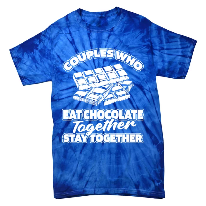 Chocolate Couple Choco Cocoa Chocoholic Candy Bar Chocolate Cool Gift Tie-Dye T-Shirt