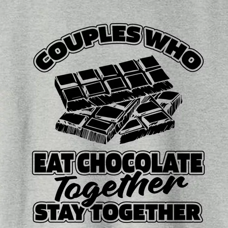 Chocolate Couple Choco Cocoa Chocoholic Candy Bar Chocolate Cool Gift Women's Crop Top Tee