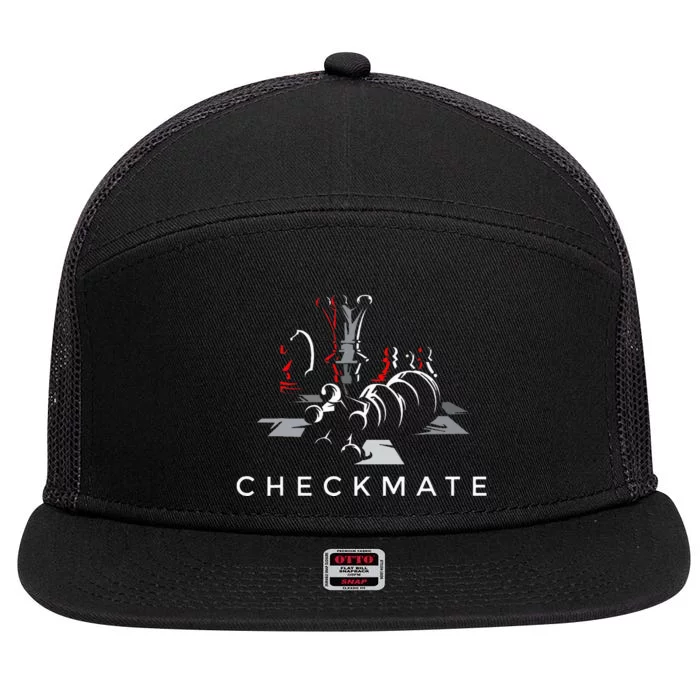 Cool Chess Checkmate Novelty Graphic S & Cool Designs 7 Panel Mesh Trucker Snapback Hat