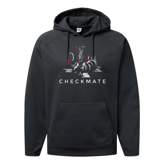 Cool Chess Checkmate Novelty Graphic S & Cool Designs Performance Fleece Hoodie