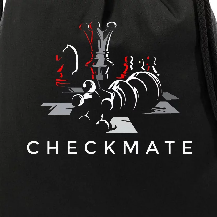 Cool Chess Checkmate Novelty Graphic S & Cool Designs Drawstring Bag