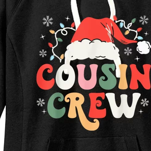 Christmas Cousin Crew Santa Family Matching Pajamas Xmas Women's Fleece Hoodie