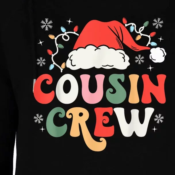 Christmas Cousin Crew Santa Family Matching Pajamas Xmas Womens Funnel Neck Pullover Hood