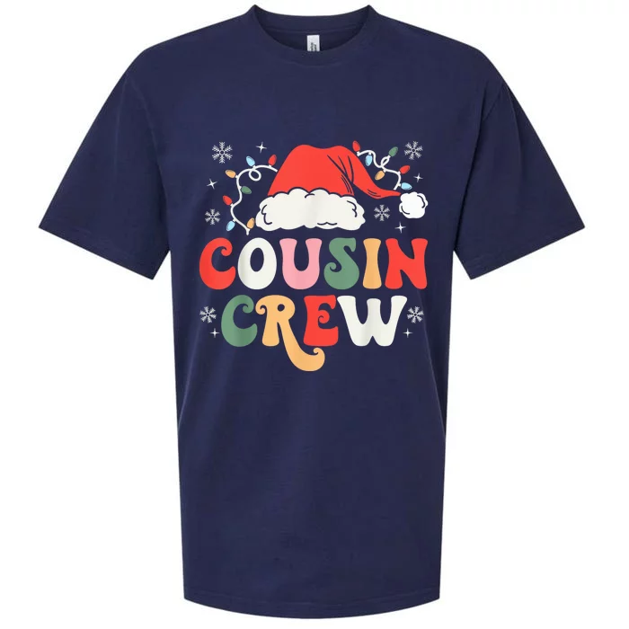 Christmas Cousin Crew Santa Family Matching Pajamas Xmas Sueded Cloud Jersey T-Shirt