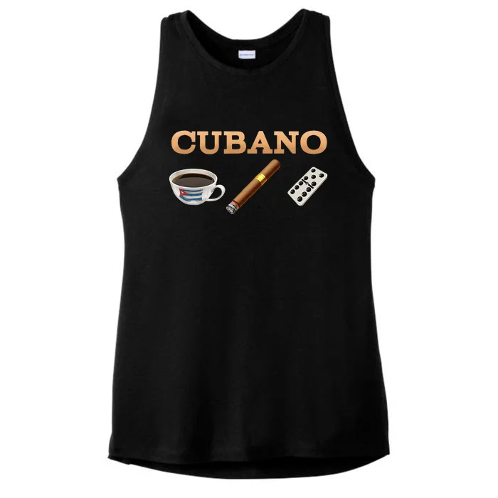 Cuban Cigar Cohiba Domino Coffee Havana Souvenir Ladies Tri-Blend Wicking Tank