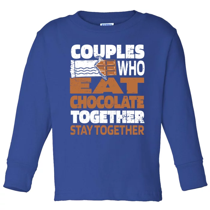 Chocolate Couple Chocoholic Choco Cocoa Candy Bar Chocolate Gift Toddler Long Sleeve Shirt