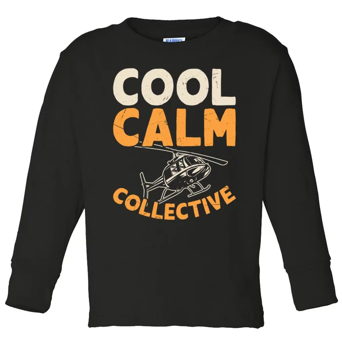 Cool Calm Collective Chopper Pilot Toddler Long Sleeve Shirt