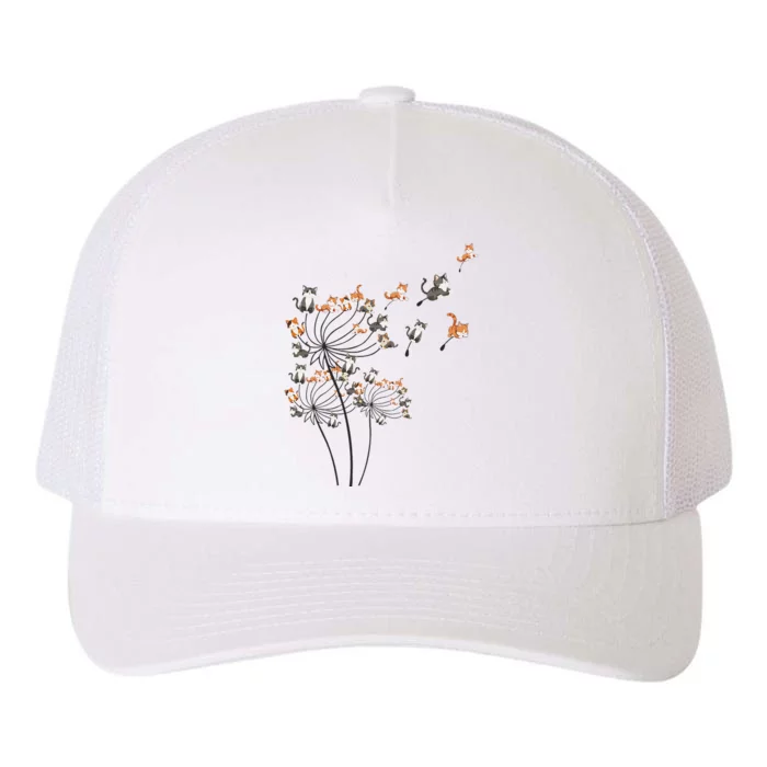 Cat Cute Cat Shirts Cute Dandelion Flower Yupoong Adult 5-Panel Trucker Hat