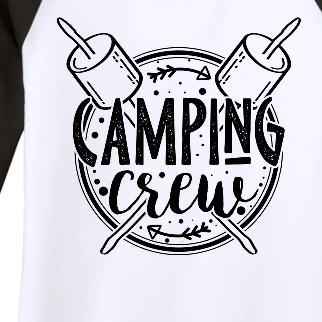 Camping Crew Women's Tri-Blend 3/4-Sleeve Raglan Shirt