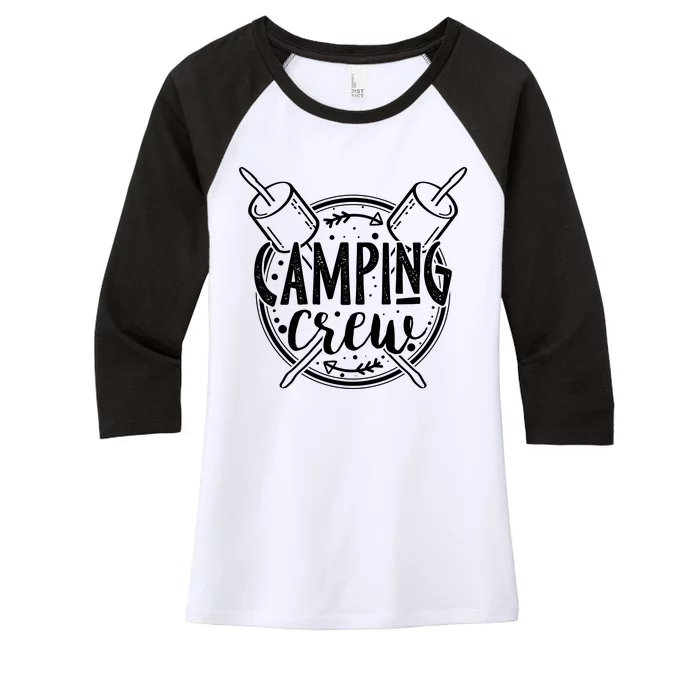 Camping Crew Women's Tri-Blend 3/4-Sleeve Raglan Shirt