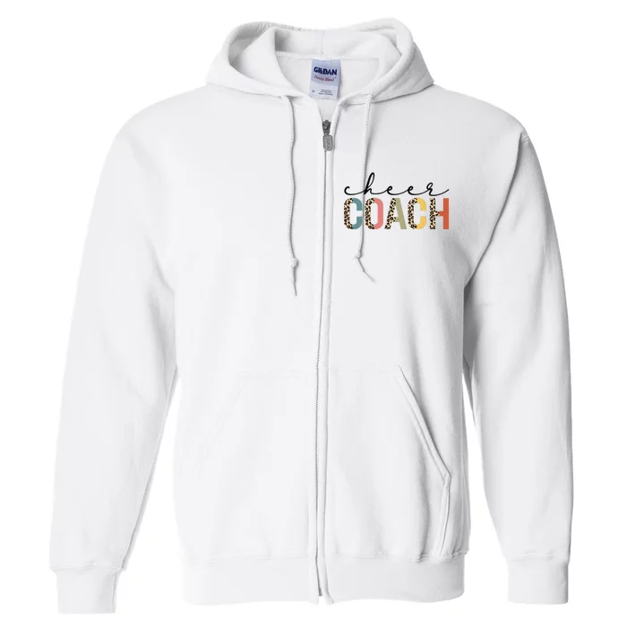 Classy Cheer Coach Leopard Biggest Fan Cheerleader Full Zip Hoodie