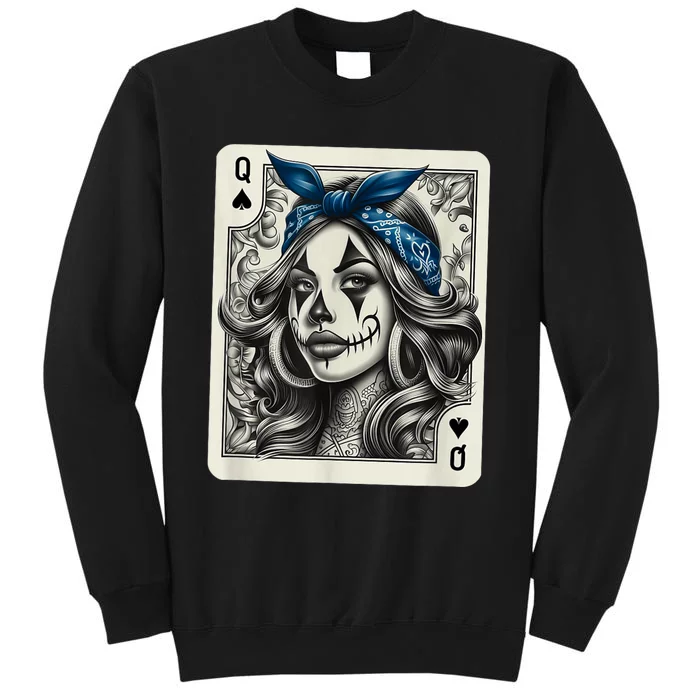 Chicana Chicano Camisa Cute Chicano Tattoo Art Clown Tall Sweatshirt