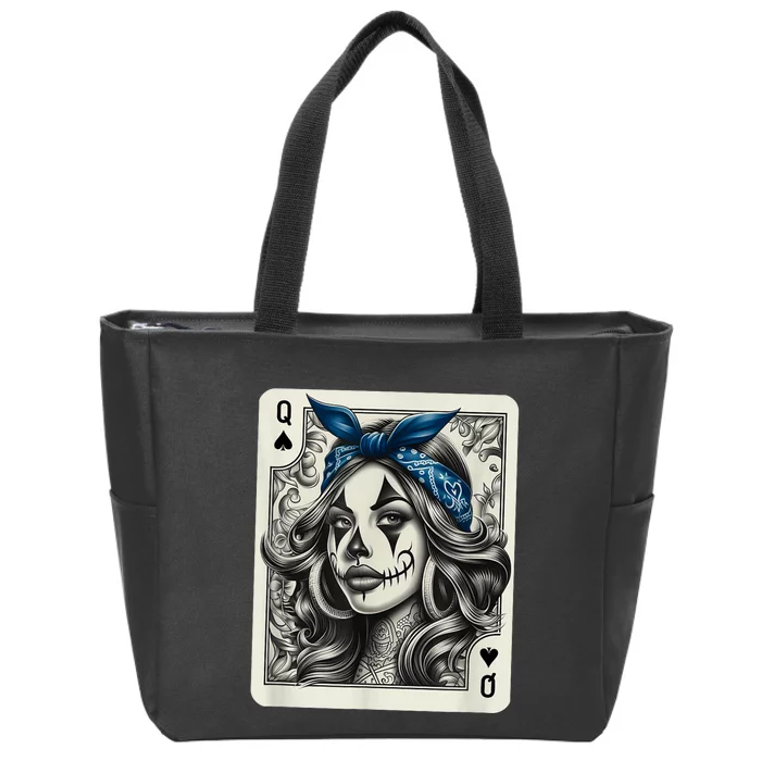 Chicana Chicano Camisa Cute Chicano Tattoo Art Clown Zip Tote Bag