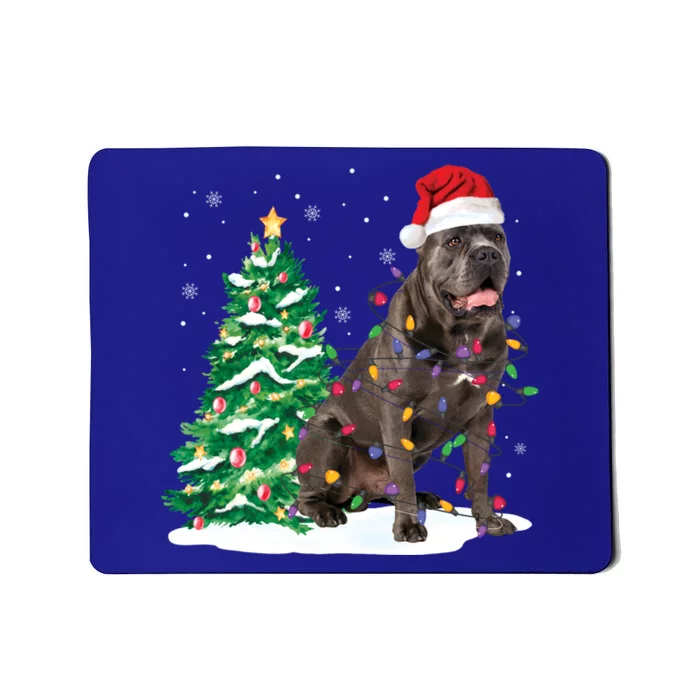 Cane Corso Christmas Tree Lights Santa Dog Xmas Funny Gift Boys Gift Mousepad