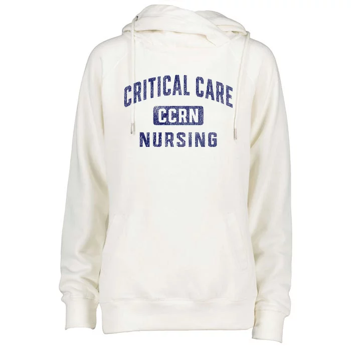 Ccrn Critical Care Nurse Icu Intensive Care Nursing Womens Funnel Neck Pullover Hood