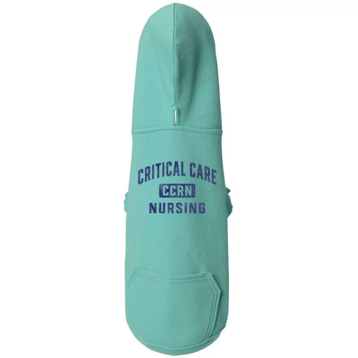 Ccrn Critical Care Nurse Icu Intensive Care Nursing Doggie 3-End Fleece Hoodie