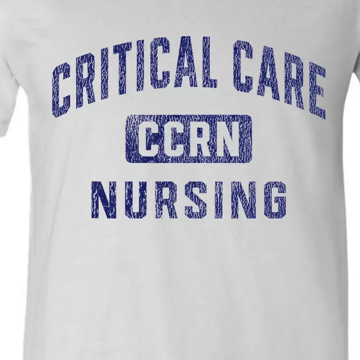 Ccrn Critical Care Nurse Icu Intensive Care Nursing V-Neck T-Shirt