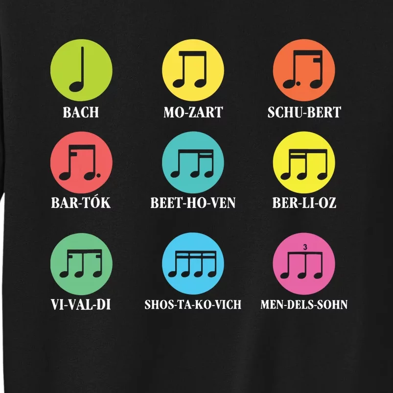 Classic Composers Classical Music Musical Notes Tall Sweatshirt