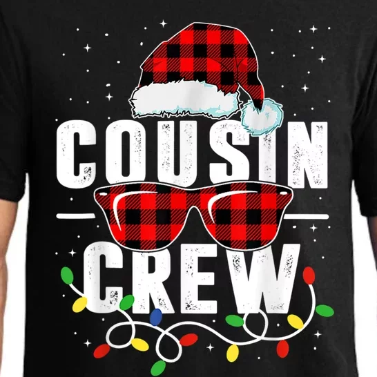 Cousin Crew Cool Gift Christmas Pajama Matching Family Santa Hat Gift Pajama Set