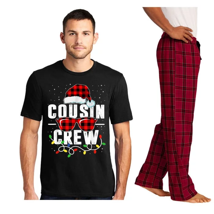 Cousin Crew Cool Gift Christmas Pajama Matching Family Santa Hat Gift Pajama Set