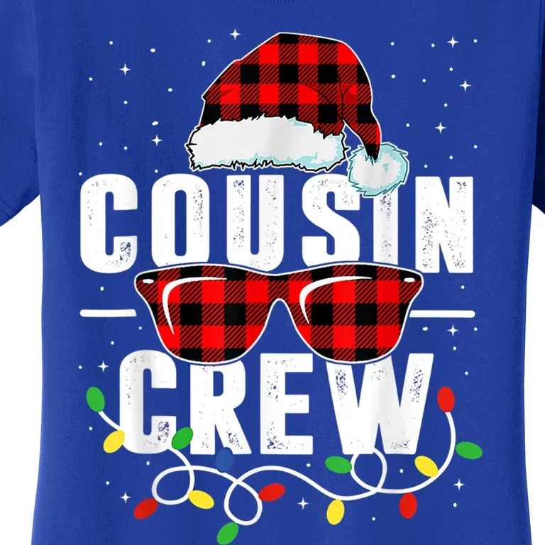 Cousin Crew Cool Gift Christmas Pajama Matching Family Santa Hat Gift Women's T-Shirt