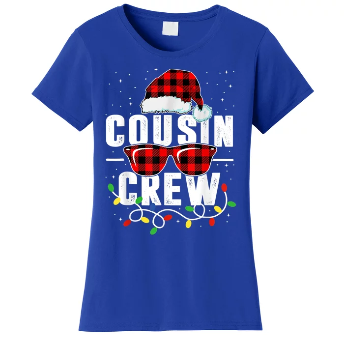 Cousin Crew Cool Gift Christmas Pajama Matching Family Santa Hat Gift Women's T-Shirt