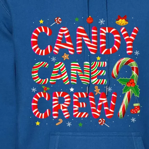 Candy Cane Crew Funny Christmas Candy Lover Xmas Pajamas Premium Hoodie