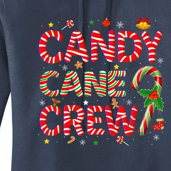 Candy Cane Crew Funny Christmas Candy Lover Xmas Pajamas Women's Pullover Hoodie