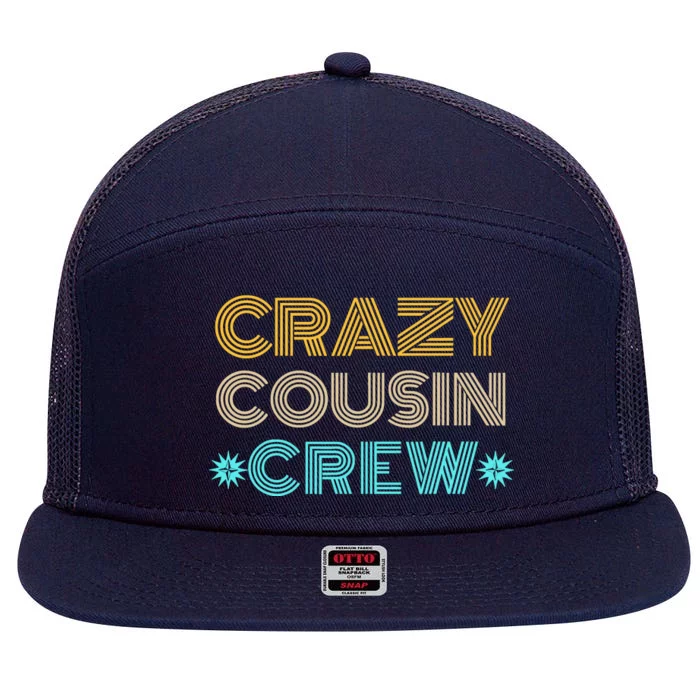 Crazy Cousin Crew 7 Panel Mesh Trucker Snapback Hat