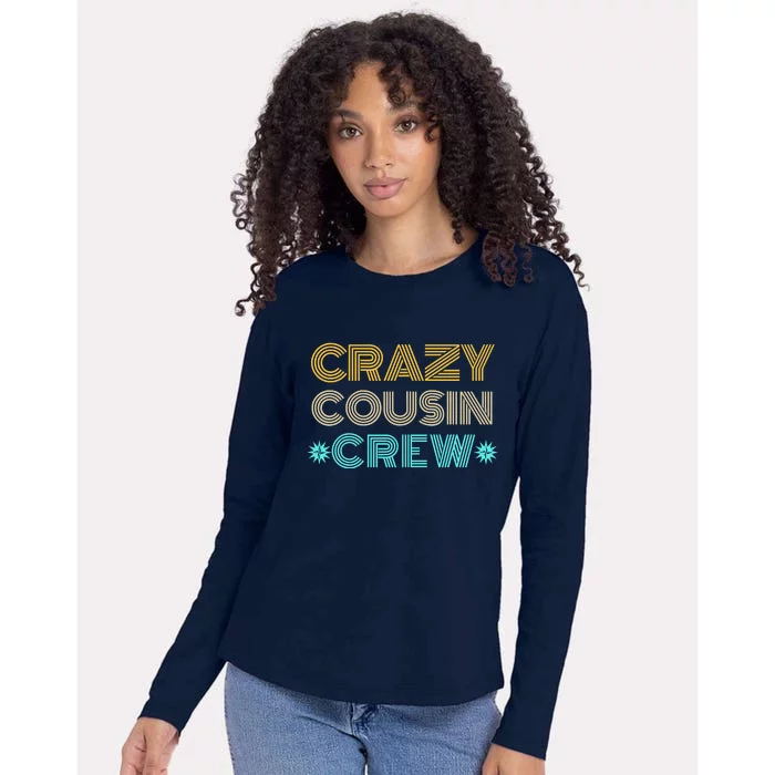 Crazy Cousin Crew Womens Cotton Relaxed Long Sleeve T-Shirt