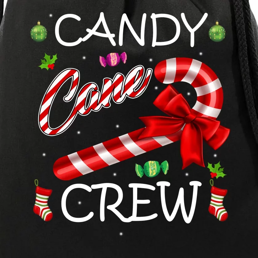 Candy Cane Crew Drawstring Bag