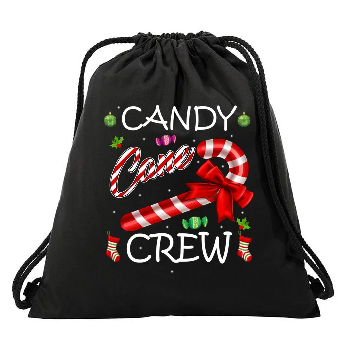 Candy Cane Crew Drawstring Bag