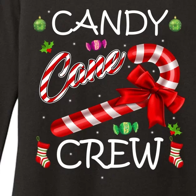 Candy Cane Crew Womens CVC Long Sleeve Shirt