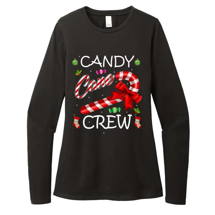 Candy Cane Crew Womens CVC Long Sleeve Shirt