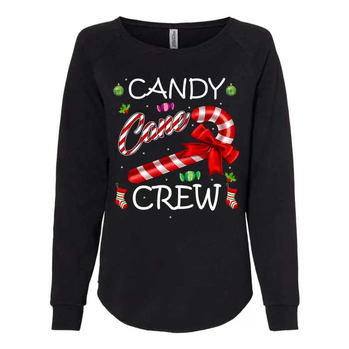 Candy Cane Crew Womens California Wash Sweatshirt