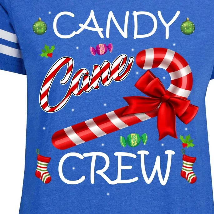 Candy Cane Crew Enza Ladies Jersey Football T-Shirt